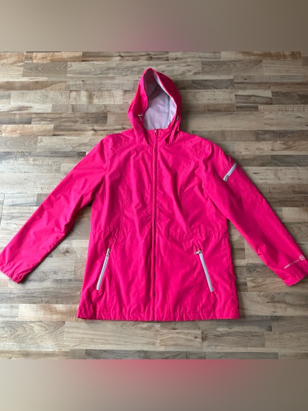 Free Country Radiance Rain Jacket M Hot Pink Hooded Outdoor Dopamine Barbie